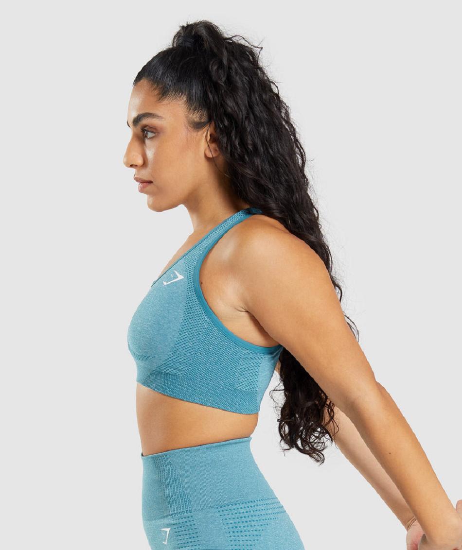 Gymshark Vital Seamless 2.0 Ženske Sportski Grudnjak Tirkizne | HR 3396RVD